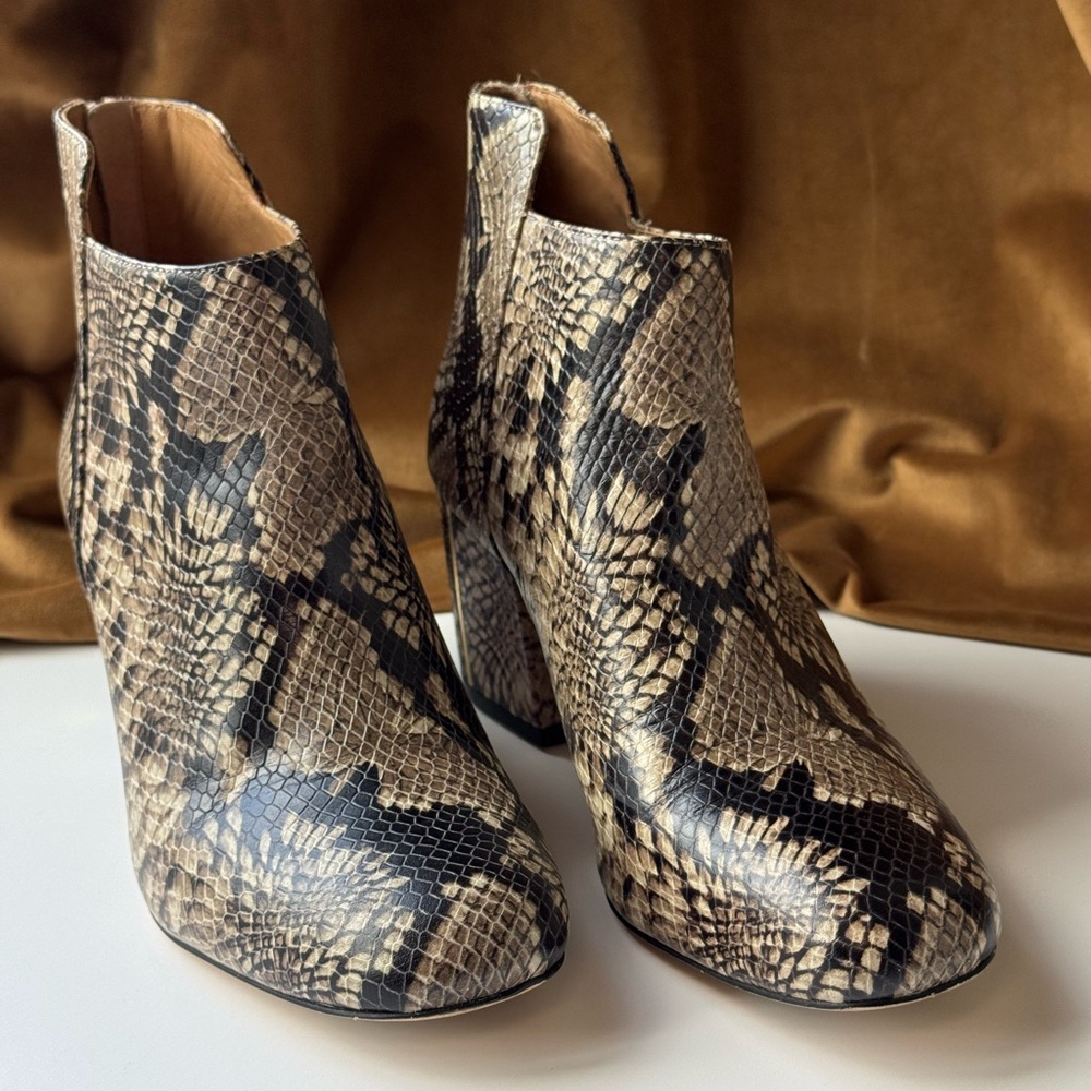 Snakeskin Ankle Boots